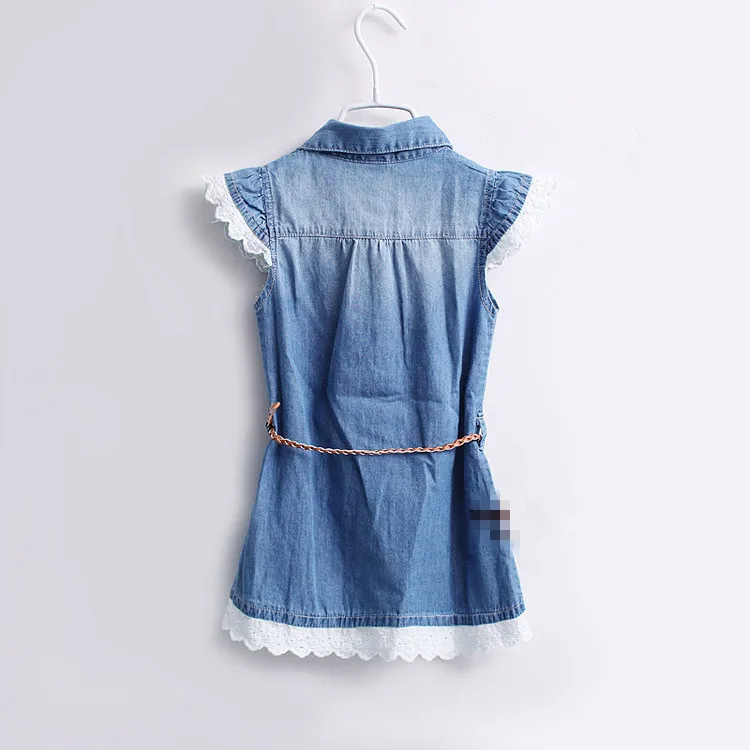 Новое платье для маленьких девочек мягкие джинсовые платья Модное детское