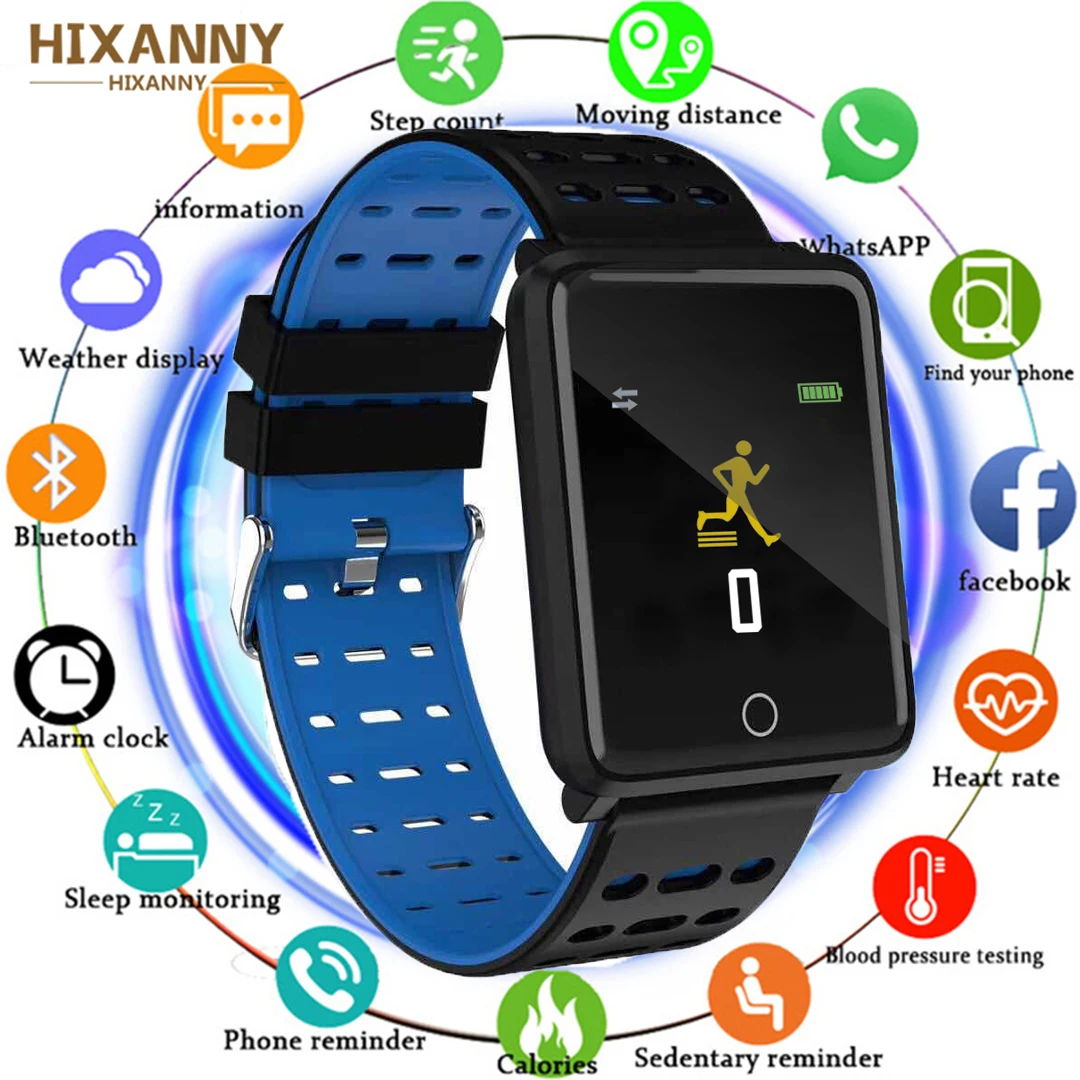 Новые модные часы Smart Watch IP67 Водонепроницаемый умные отображающие сердцебиение