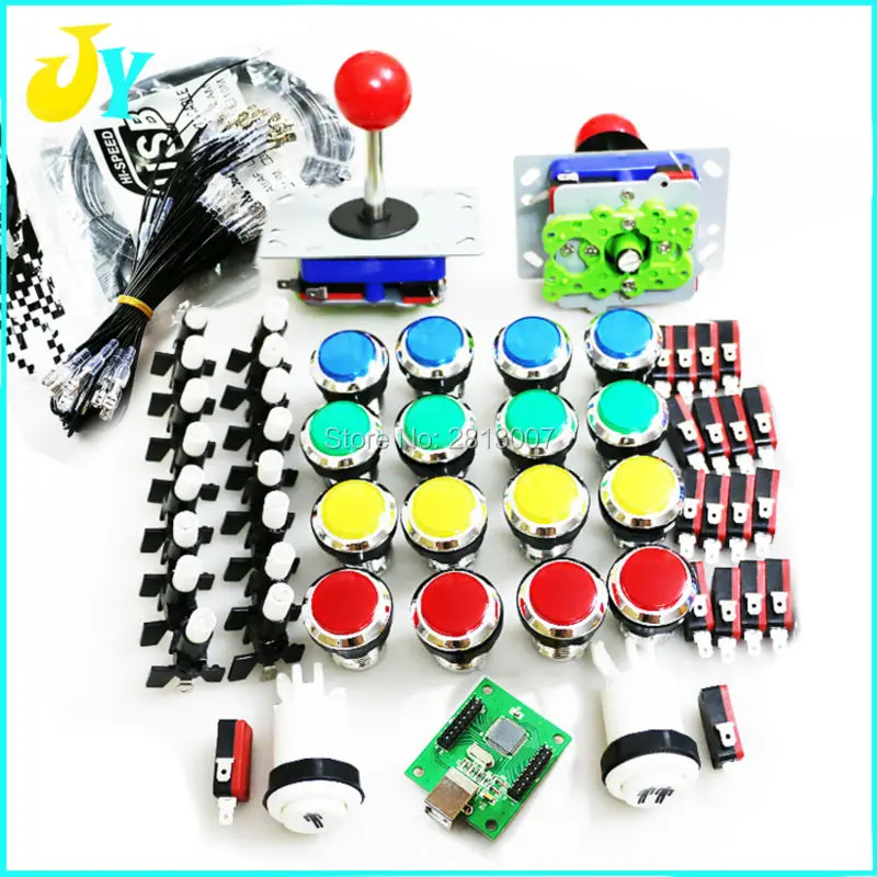 Аркадные игровые наборы Raspberry PI &amp JAMMA MAME набор для 2 джойстиков 16 12 В светодиодные
