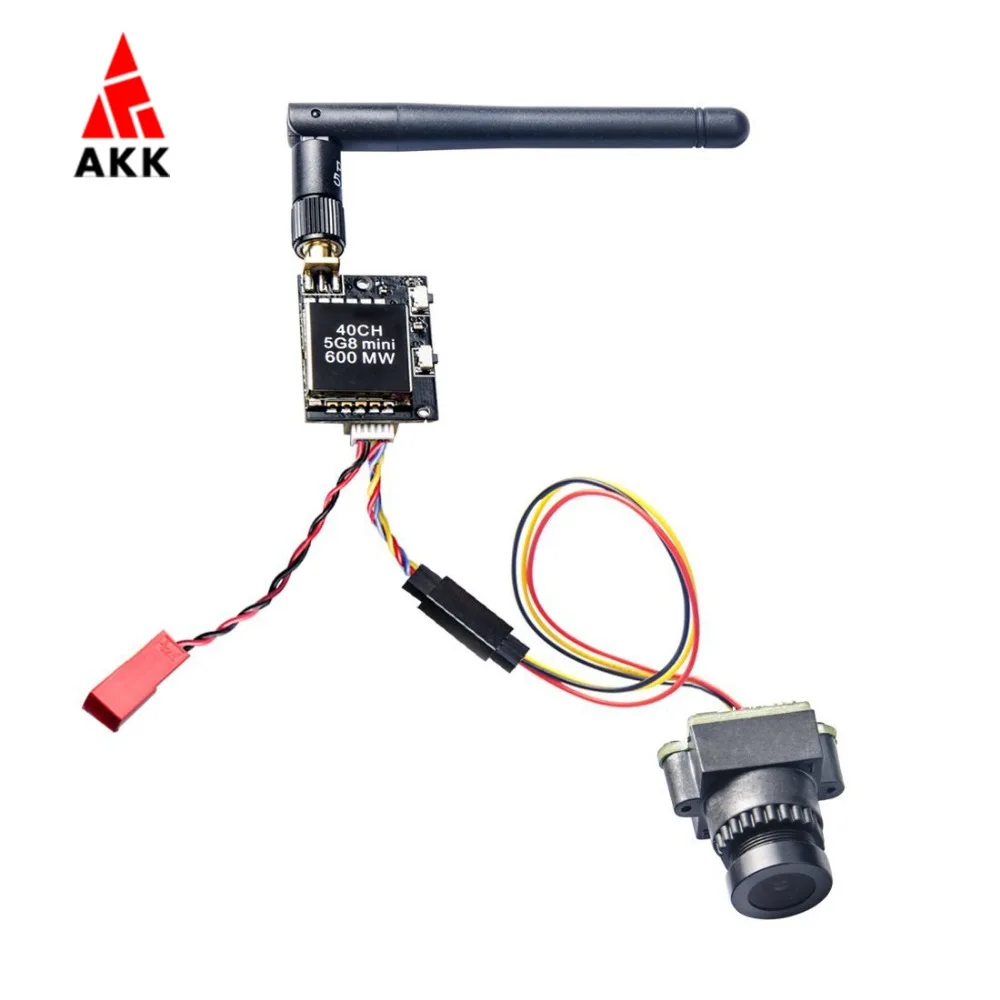 AKK 2 8 мм 800TVL NTSC переключаемая камера с 40CH 600 передатчик mw FPV KC03|fpv camera with transmitter|camera