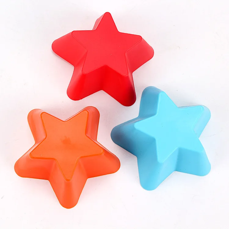 Абрикосовая Звезда Форма помадной формы конфеты смолы силиконовые DIY мыло торт
