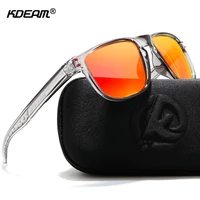 kdeam durable lightweight polarized sunglasses all fit size sun glasses men coating lens minimize glare hard case included
