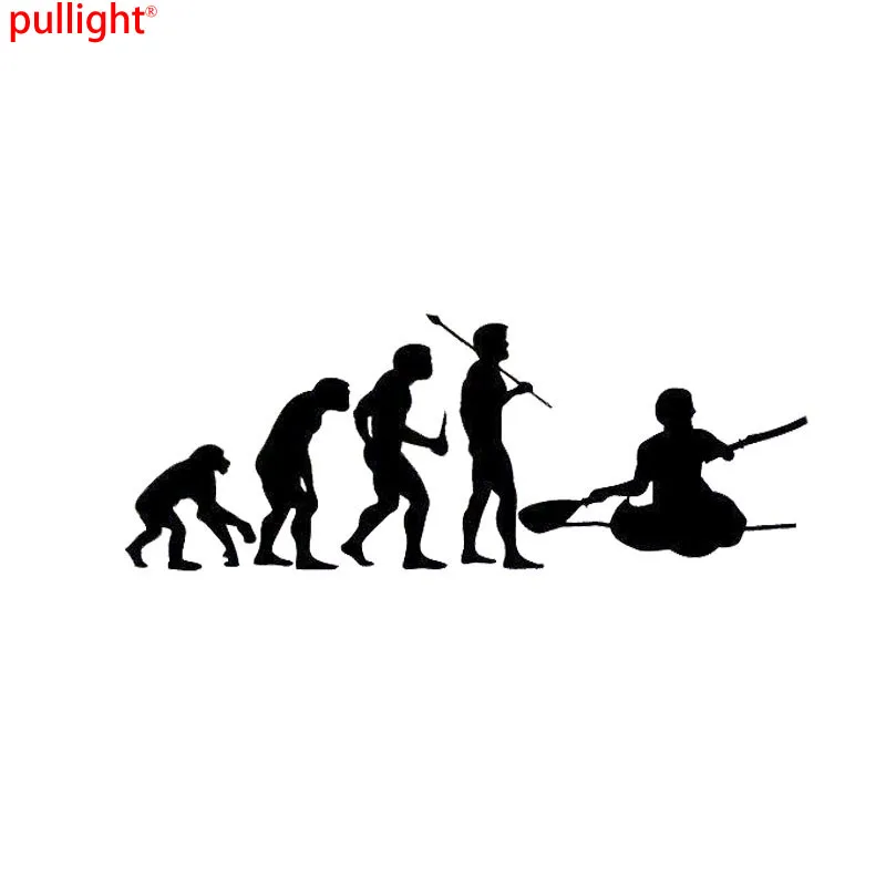 Эволюция человека автомобильные наклейки индивидуальные Каякинг для автомобиля