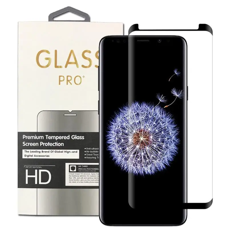 Изогнутое закаленное стекло Egde для защиты экрана 100 шт. защитная пленка Samsung S10 plus