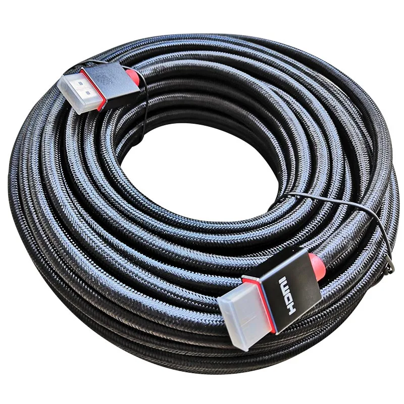 Braid HDMI black Lungfish длинный HDMI кабель 5 м 7,5 м 10 м 15 м 20 м кабель HDMI 1080 P 3D для сплиттера переключатель PS4 светодиодный ТВ коробка xbox проектор компьютер - Цвет: Braid HDMI black