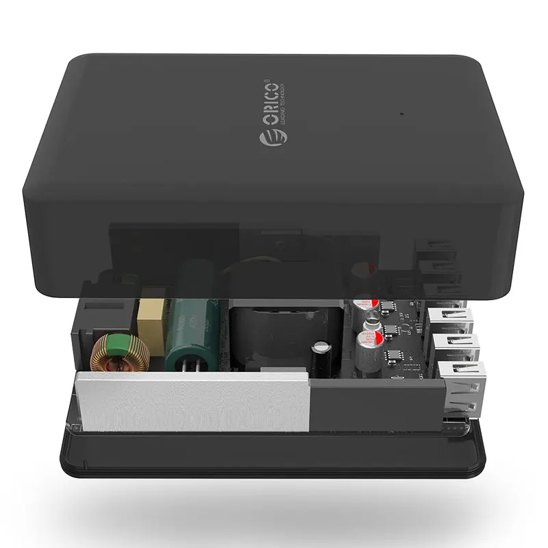 ORICO 6 портов 5V2.4A 50 Вт макс. выход настольное умное USB зарядное устройство мобильный