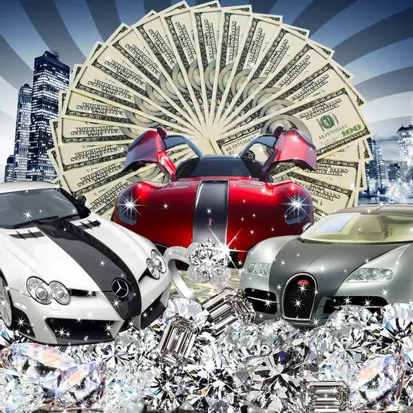 Dollar Car Diamonds Casino backdrop Vinyl cloth High quality Computer printed party Backgrounds | Электроника