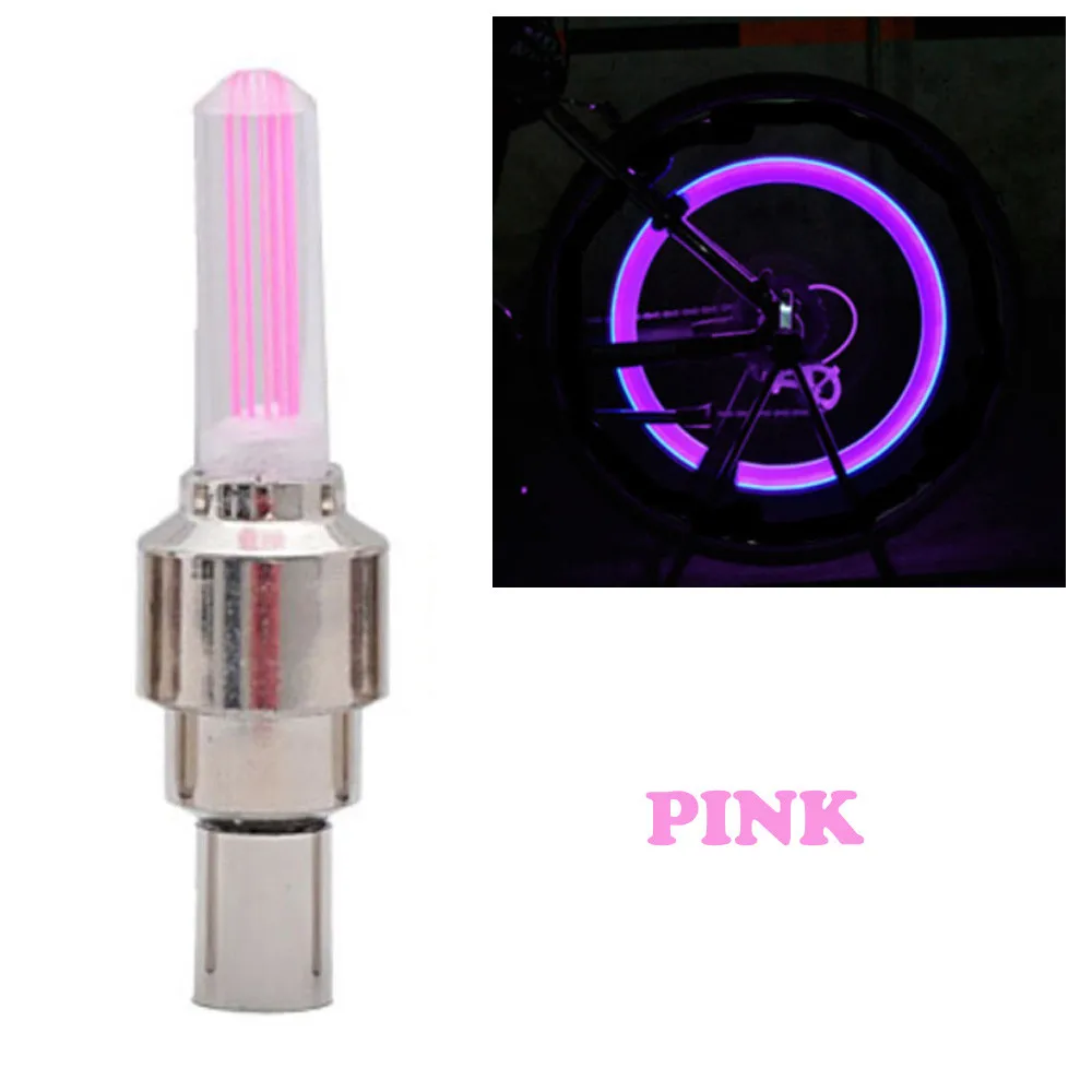 2PCS Hot Bicycle Cycling Tyre Wheel Valve Neon Firefly Spoke LED Lamp Bikes Lights High Quality Wholedeal with Battery Dropship | Спорт и