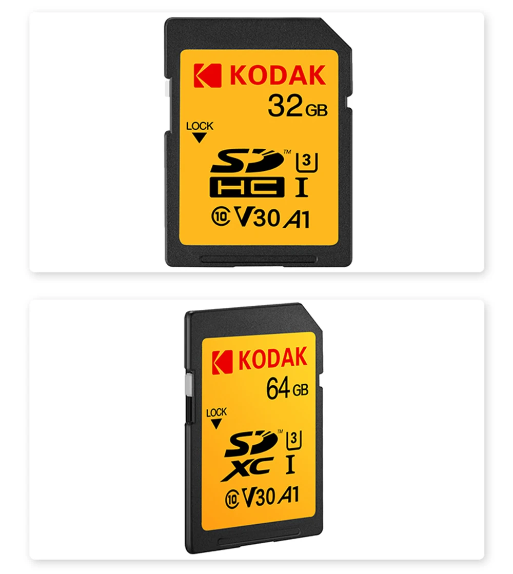 Sd-карта Kodak 64 Гб карта памяти 128 ГБ SDXC U3 V30 carte sd для sony Canon Nikon micro SLR цифровая камера cartao de memoria