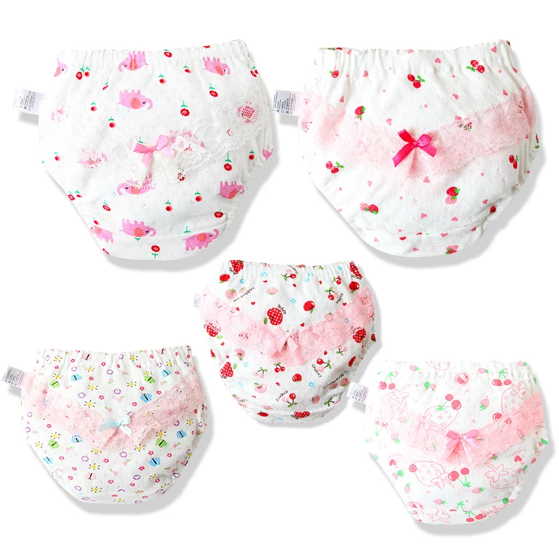 5 шт./лот хлопковое нижнее белье для девочек детские трусики трусы с рисунком