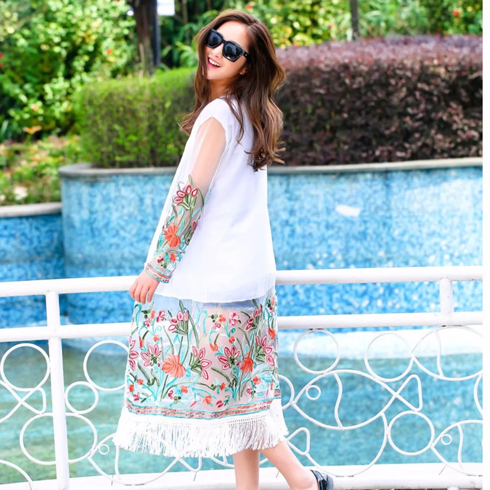 Японское кимоно халат Кардиган Женская сексуальная прозрачная шифоновая