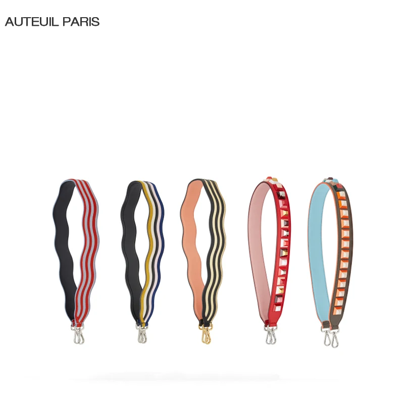 

AUTEUIL-женская сумка с ремешком, модель 2017 года, в стиле Парижа, аксессуар для женщин, сменный кожаный ремешок с заклепками, ремешок на плечо с ц...