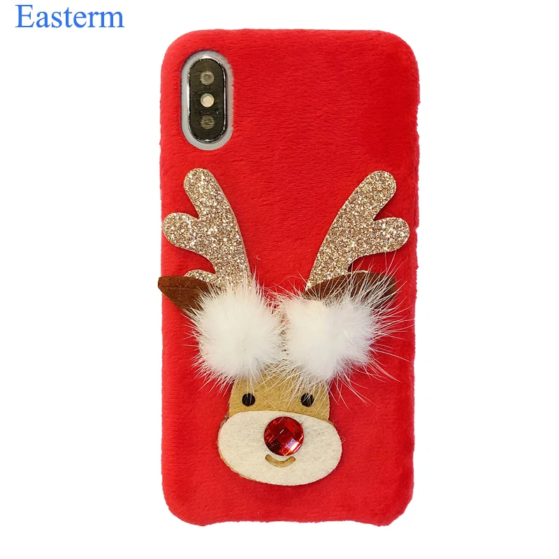 Easterm X Чехлы новогодний Рождественский теплый зимний чехол для iPhone XS 6 S Plus 7 8 P XR MAX