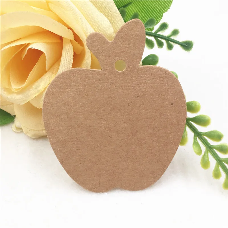 brown 100 шт многоформенные бумажные бирки DIY крафт пустые этикетки карты Висячие бирки DIY Свадебная вечеринка Примечание пустая Цена этикетки упаковочные принадлежности - Цвет: brown