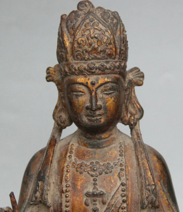 JP S61 10&quot Chinese Buddhism Bronze Kwan-yin Guan Yin Boddhisattva Goddess Bowl Statue | Дом и сад
