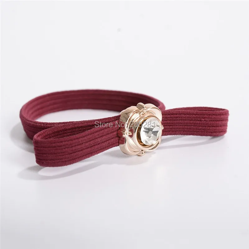 Корейский стиль Женские аксессуары для волос большая Стразы резинка эластичная