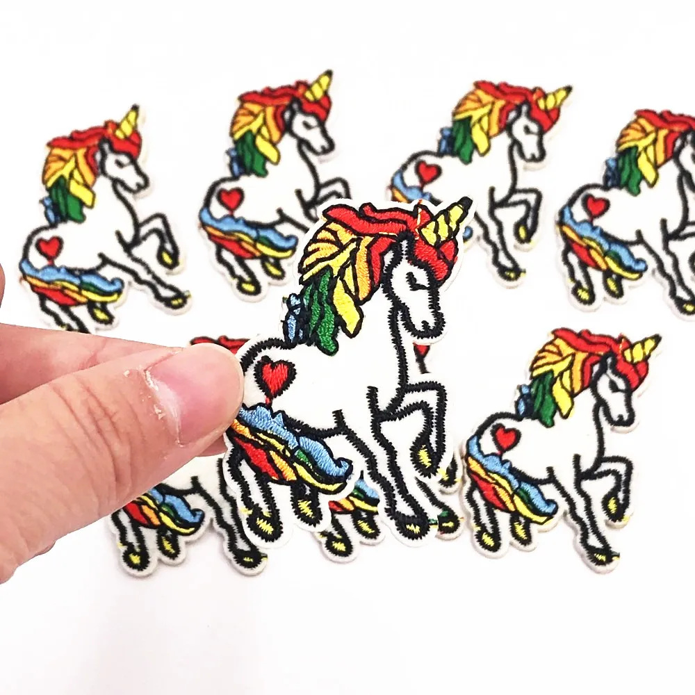 10 шт Красочные лошадиные утюжки на шитье вышитой аппликацией патч для одежды