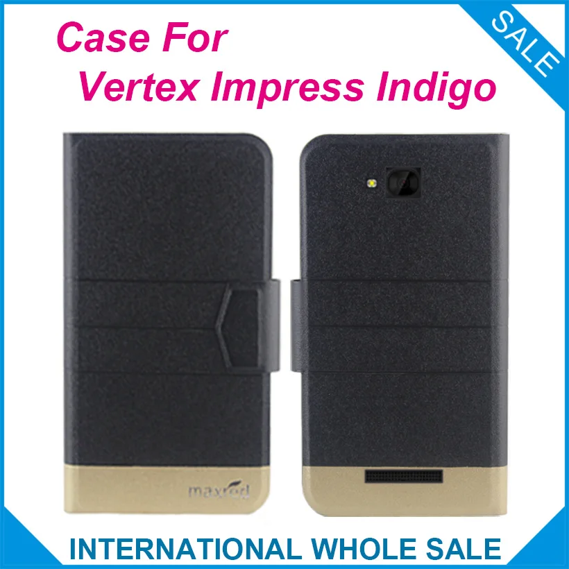 5 цветов оригинал! Ультратонкий кожаный защитный чехол Vertex Impress Indigo высокого