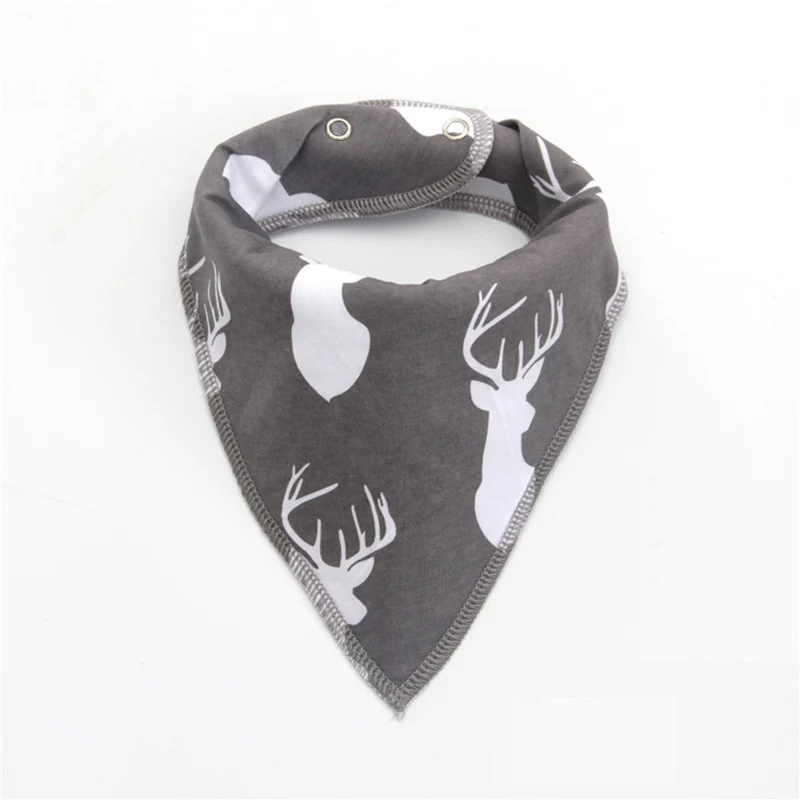 Style4 gray Хлопковые детские Мультяшные нагрудники для маленьких мальчиков и девочек, бандана, нагрудники с кроликом и медведем для новорожденных, шарф для кормления детей - Цвет: Style4 gray