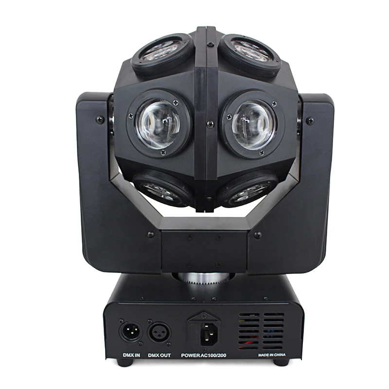 LED Moving Head Lights with 12Pcs Lamp Beads 10W Pocket Beam Unlimited Rotation RGBW 4 In 1 DMX512 for Party Disco Shows | Лампы и