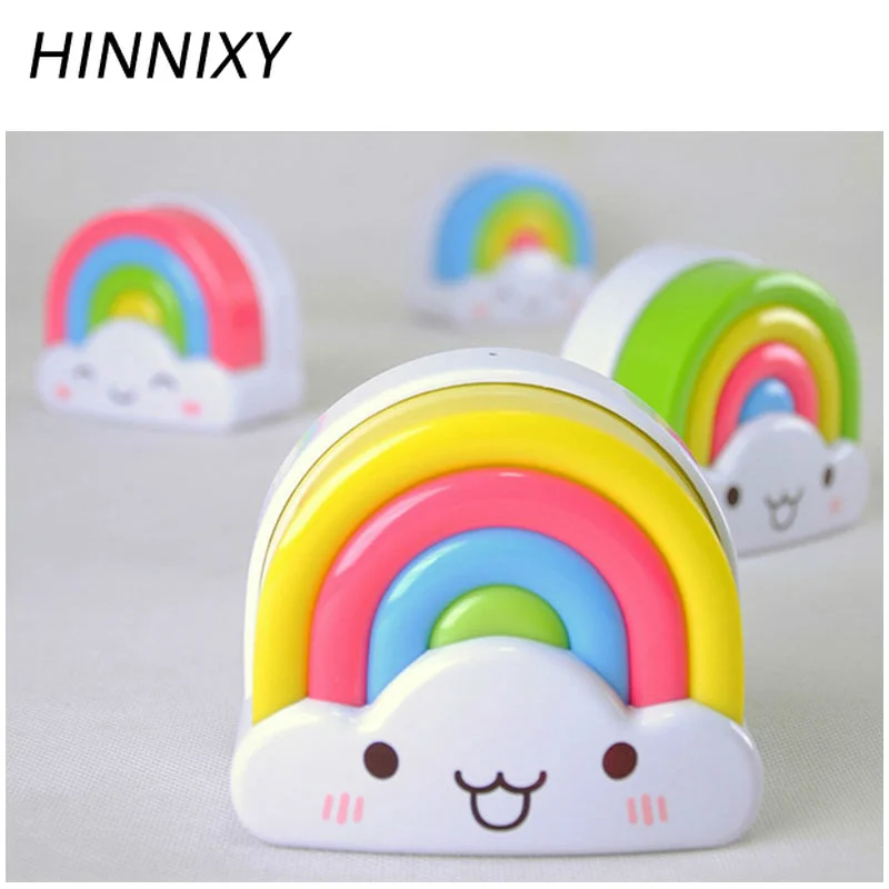 Hinnixy LED цветная Радужная форма ночное освещение голосовое сенсорное управление
