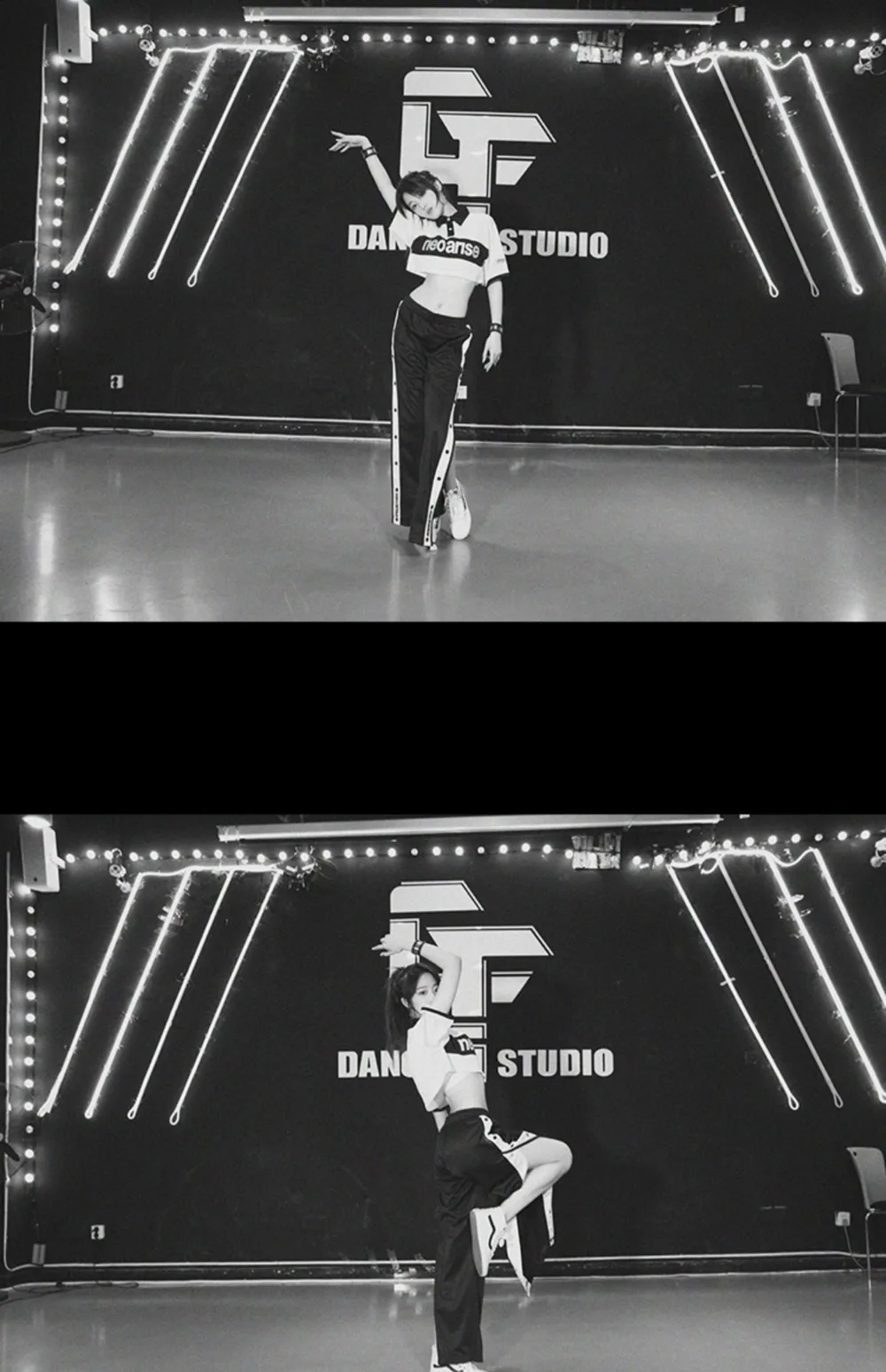 Hip Hop Dance Pants Sexy Black Split Trousers Pole Dancing Costume Clothes Woman Ballroom Practice Competition Street Wear DT681