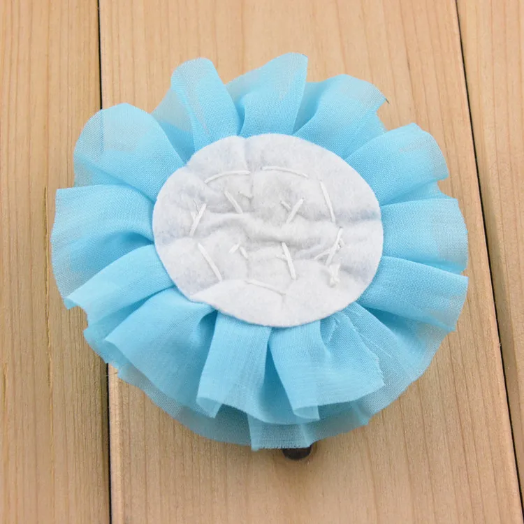 Модный Шифоновый Цветок с бусинами 80 шт./лот 3 '' жемчужинами и стразами