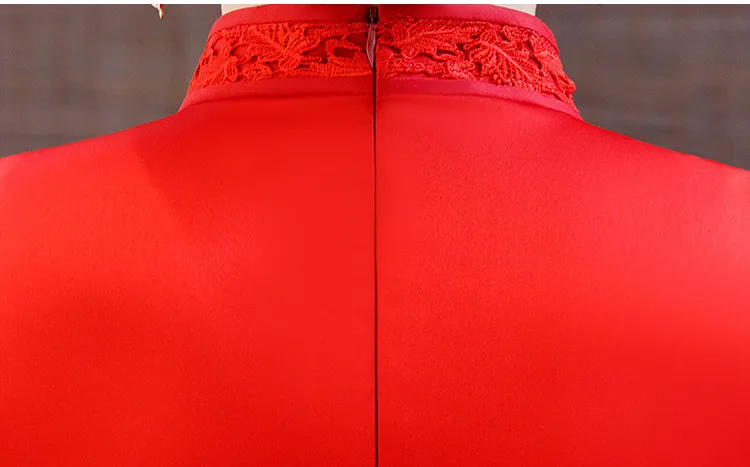 Sheng Coco размера плюс Королевский синий китайский шелк Qipao атлас Cheongsam платья Длинные Кружева Окаймленный воротник Qipao 4XL вышитые цветы