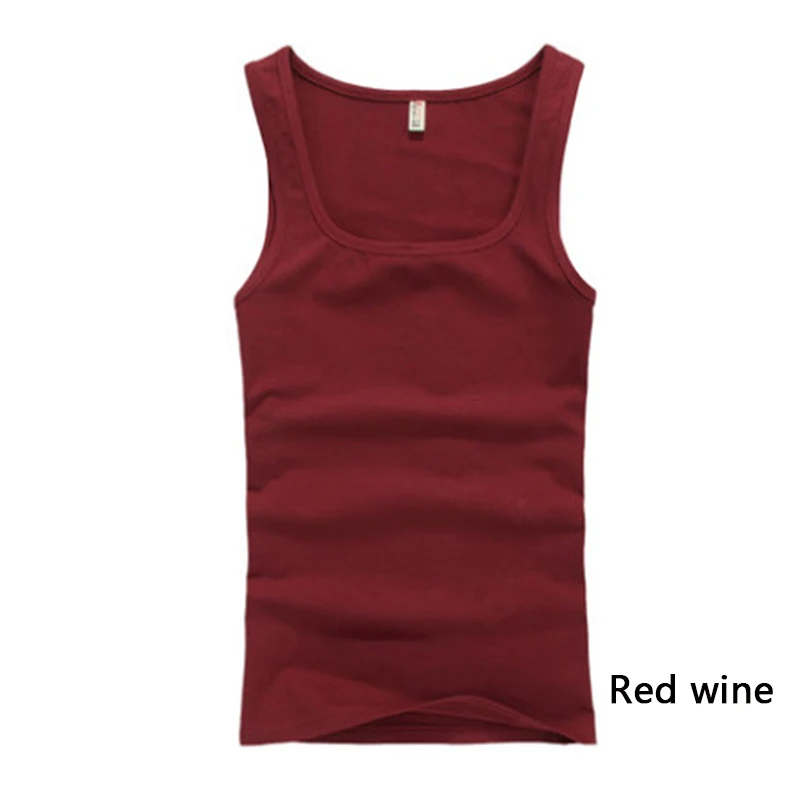 

Trendy Square Collar Waistcoat Cotton Male Man Sleeveless Summer Fitness Tight-fitting Bottoming Square Vest Self-cultivation