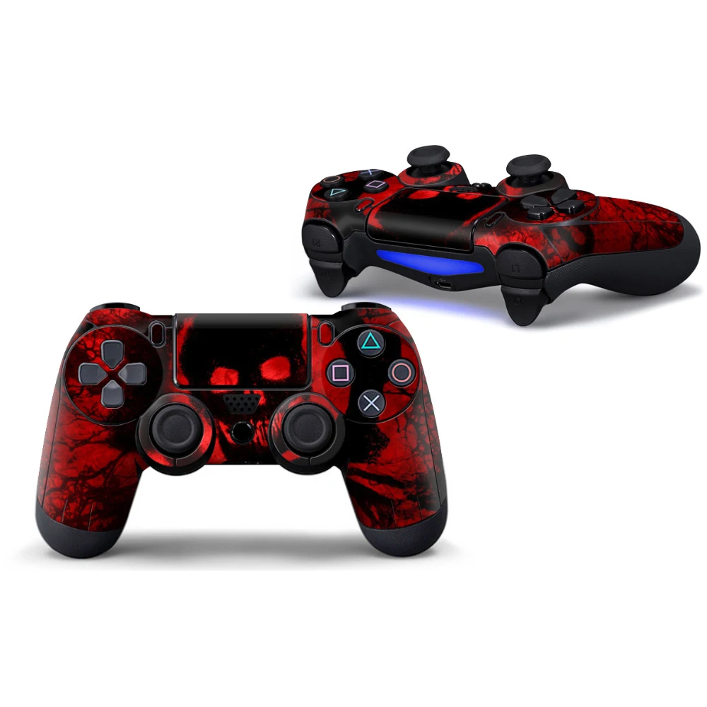 Красный череп виниловая кожа Наклейка для PS4 наклейка на контроллер для Playstation 4