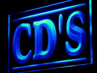

i996 CD's Shop DVD VCD HD New Light Signs On/Off Swtich 20+ Colors 5 Sizes
