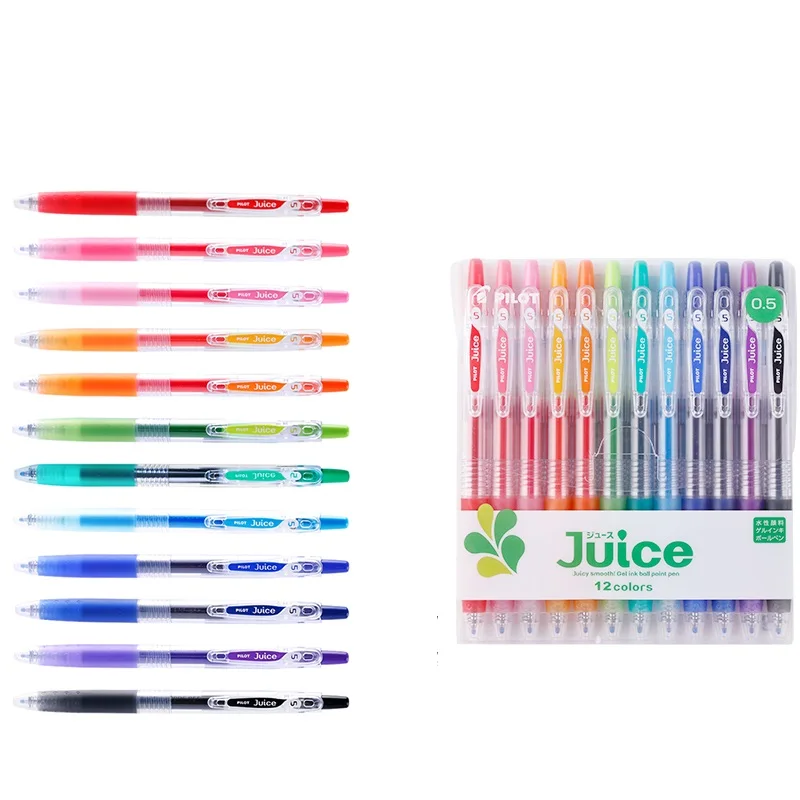 12 pcs mixed color 6/12 цветная ручка Pilot Juice, цветная гелевая ручка, 0,5 мм, LJU-10UF, чтобы сделать заметки, цветные ручки - Цвет: 12 pcs mixed color