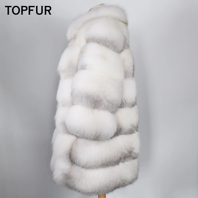 TOPFUR модные женские туфли с натуральным мехом пальто для женщин зимний толстый
