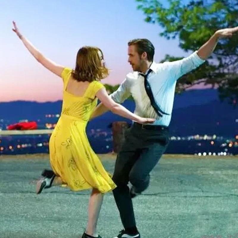 Женское длинное вечернее платье La Land элегантное желтое для косплея Эммы Стоун