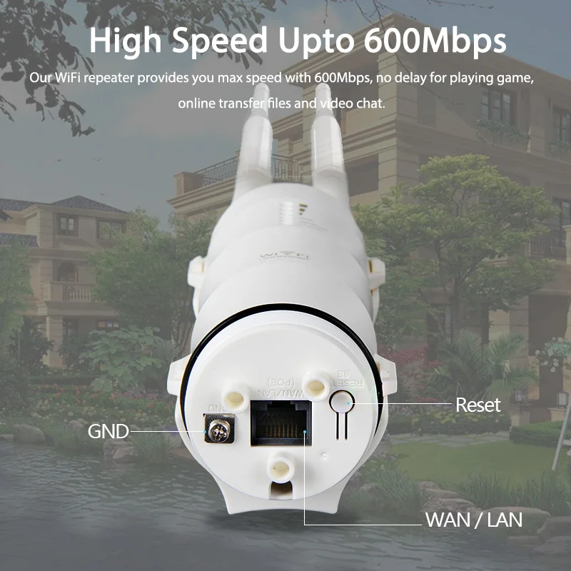 AC600 Wi Fi репитер открытый водонепроницаемый высокая мощность 2 4 ГГц 150 Мбит/с и 5 433