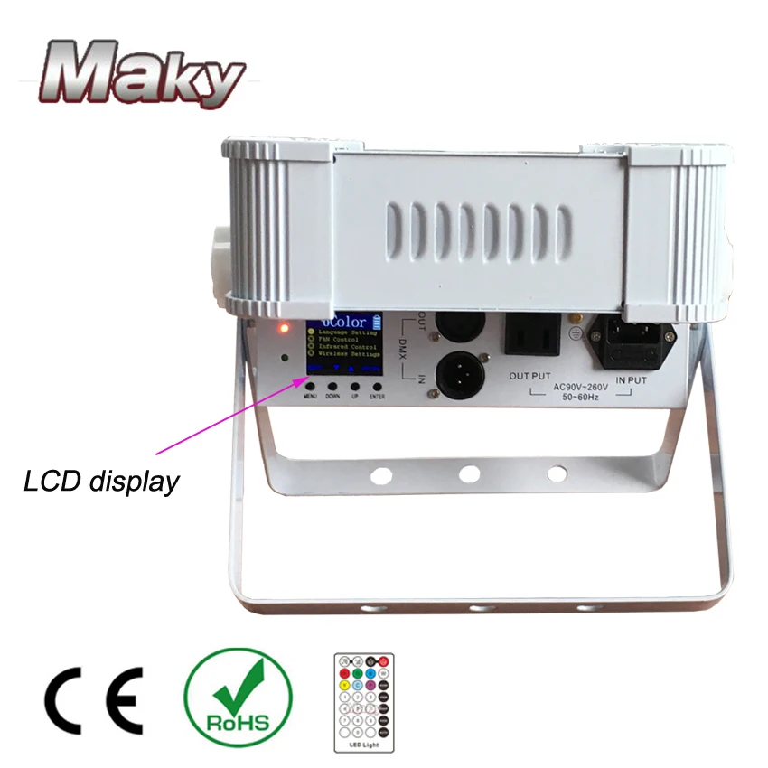 12XLOT + кейс для полета RGBWA UV беспроводной DMX ИК контроль батареи par light/светодиодный