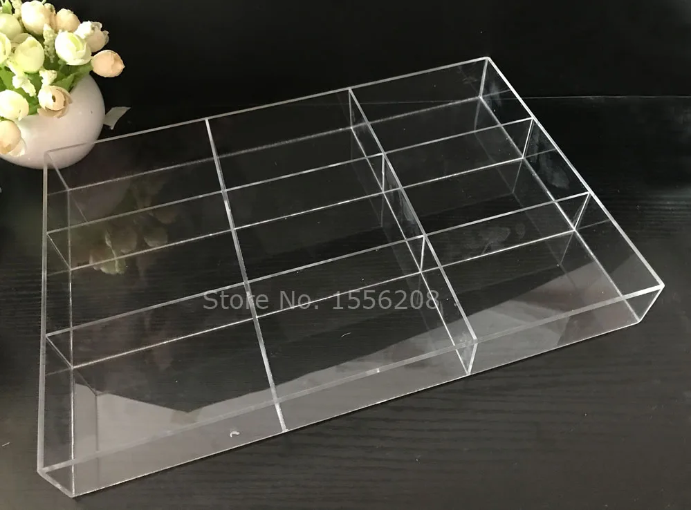9 Grid Multi-Purpose Use Acrylic Showcase Display Storage Holder for Earrings Bracelets Necklaces Rings Organizer Tray