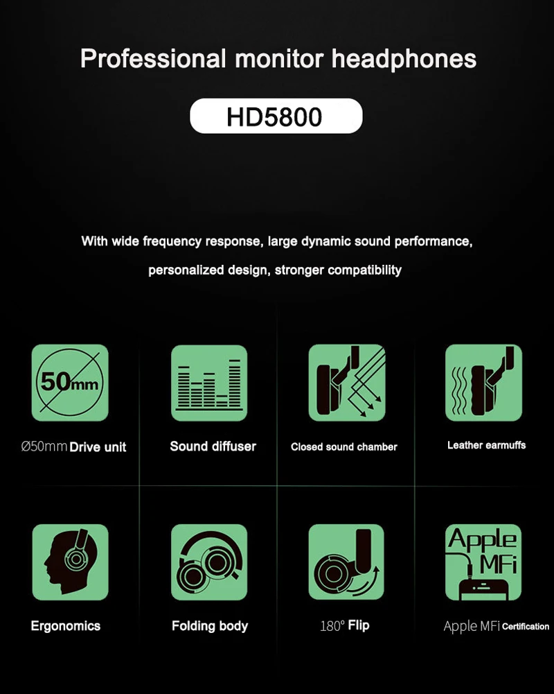 TAKSTAR HD5800 Профессиональный Hifi музыкальный DJ студийный монитор Запись музыки стерео бас наушники гарнитура с микрофоном для IPhone ПК