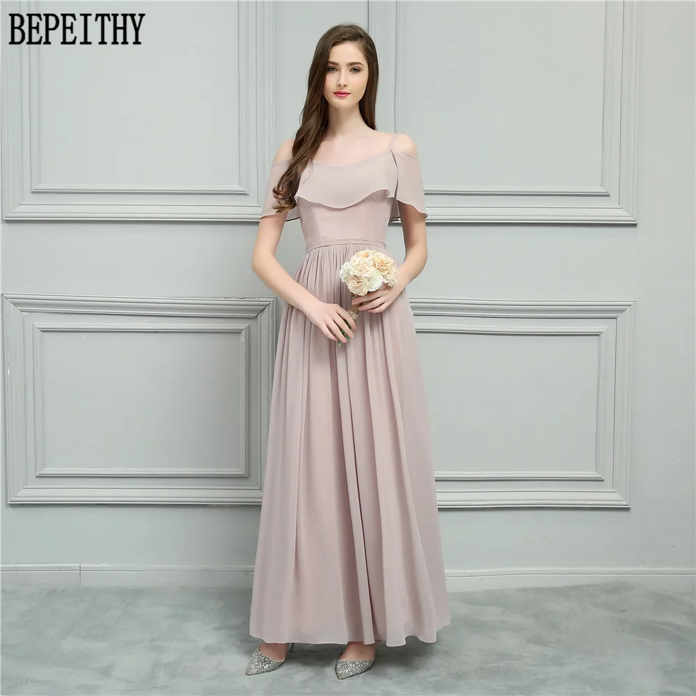 Женское шифоновое платье трапеция BEPEITHY длинное подружки невесты 2019|bridesmaids designer