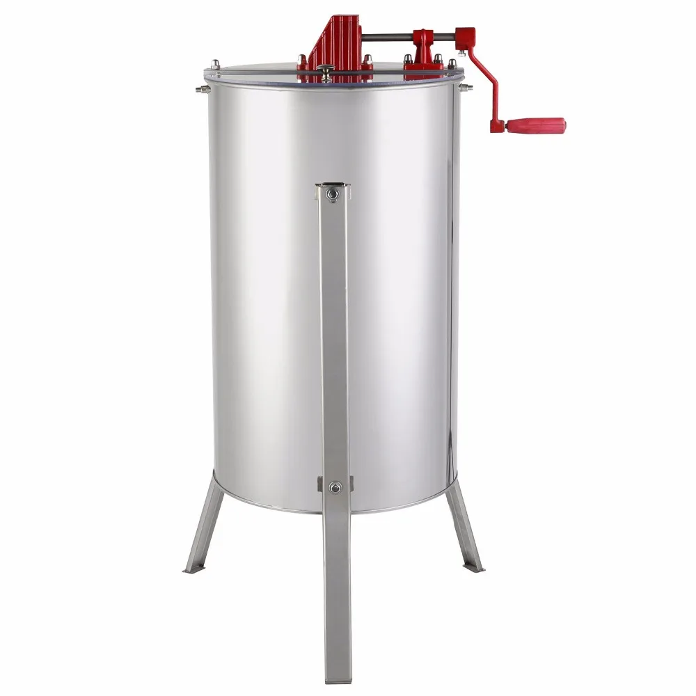 

Three 3 Frame Stainless Steel Bee Honey Extractor SS Honeycomb Drum New
