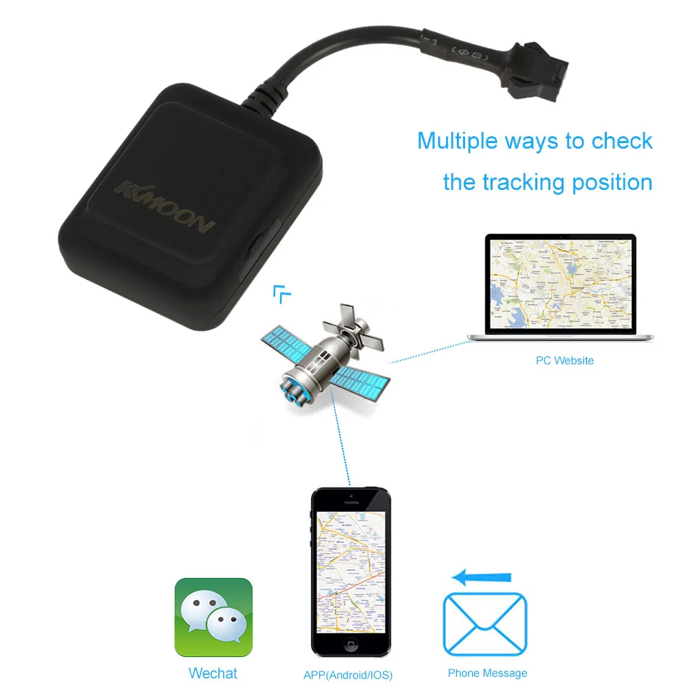 KKmoon gps трекер реального времени автомобиль мотоцикл электрический велосипед GSM GPRS устройство слежения 2G/3g/4G Мини Портативный компактный дизайн