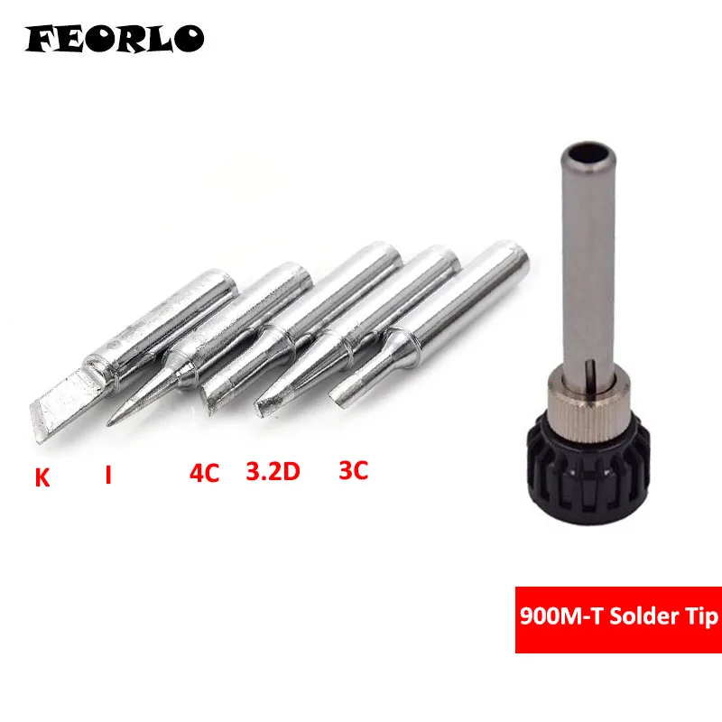 FEORLO Electric Soldering Iron Cannula Casing Handle Adapter with Iron Tip 900M-T-I 900M-T-3C 900M-T-K For HAKKO 852D 936 937D