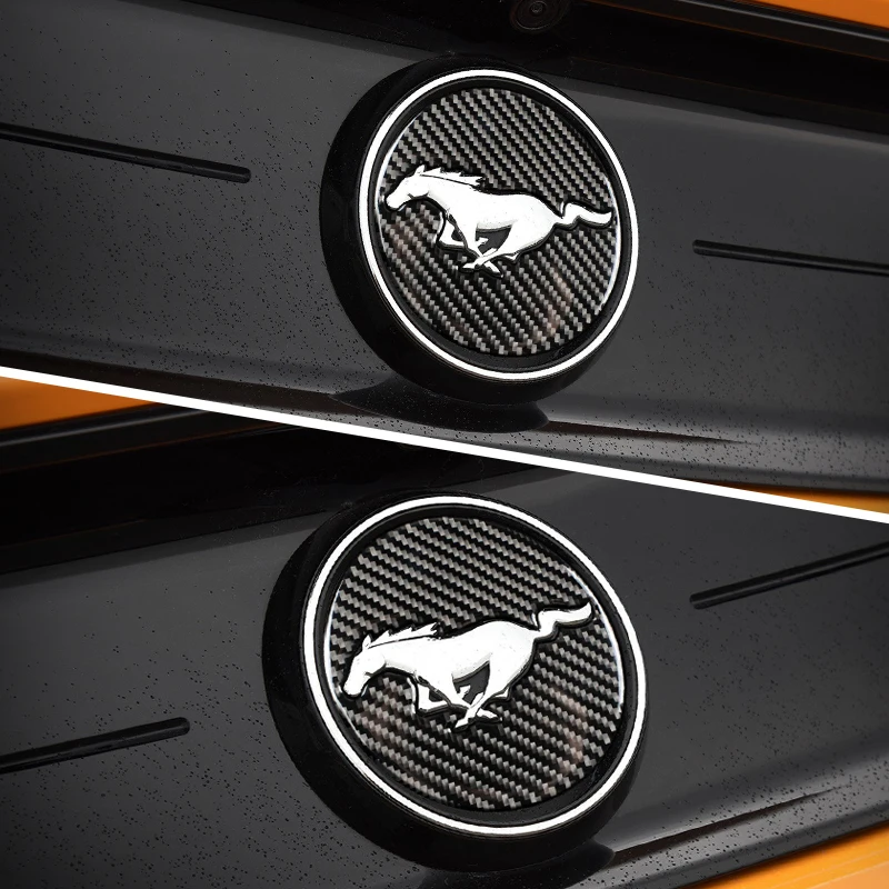 Задний Автомобильный знак из углеродного волокна 3D наклейка Эмблема для Ford Mustang