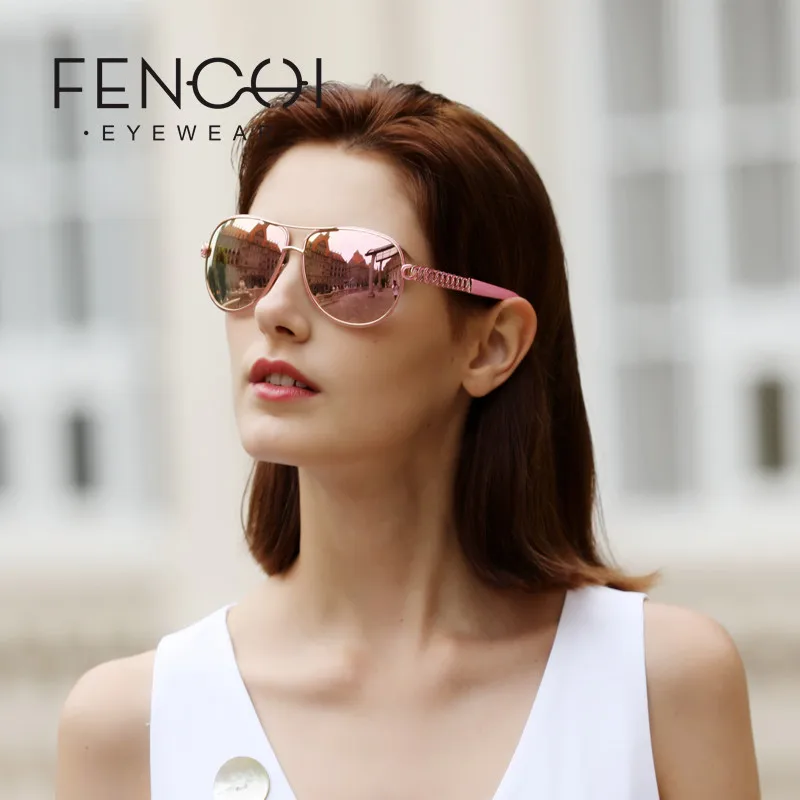 FENCHI винтажные Поляризованные Солнцезащитные очки женские дизайнерские