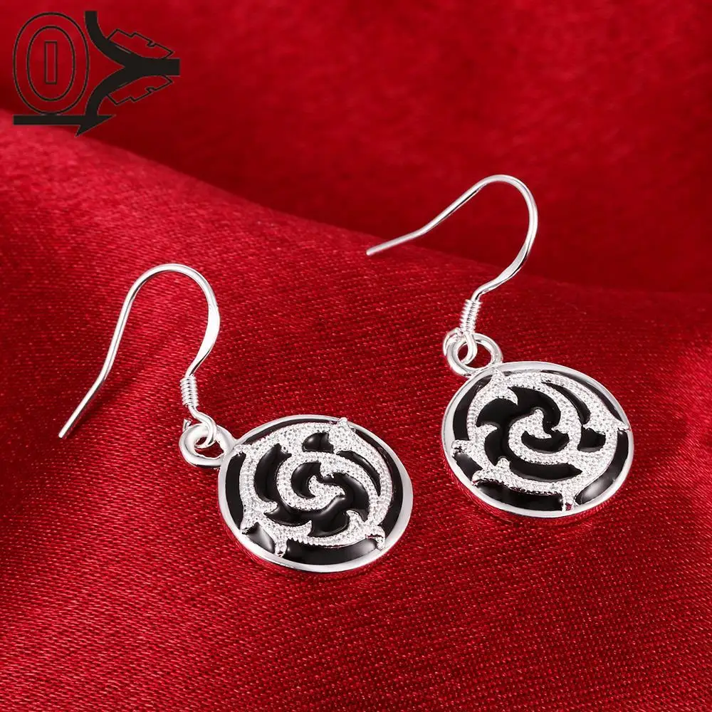 Бесплатная Доставка! Оптовая Посеребренные Серьги Свадебные Украшения