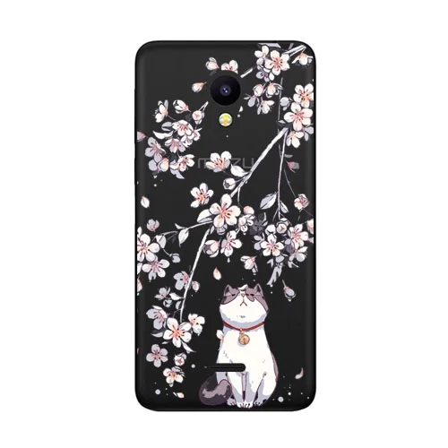R13 Чехол для meizu c9, силиконовый черный мягкий чехол из ТПУ с цветочным рисунком для meizu c9 pro, защитный чехол для телефона s shell - Цвет: R13