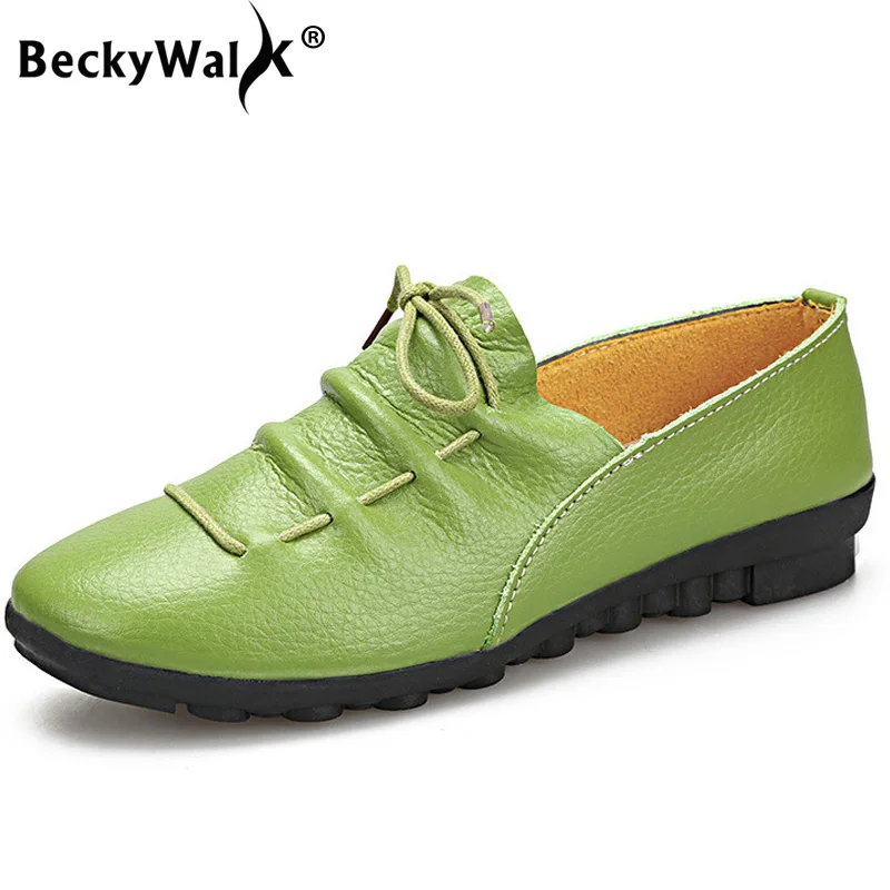 Новинка 2021 стильная женская обувь BeckyWalk на плоской подошве со шнуровкой