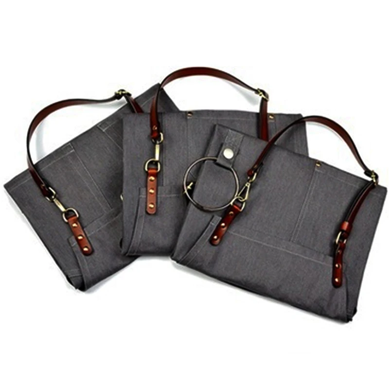 Джинсовый ковбойский фартук для барбекю пожилых женщин и мужчин 2018 кожаные