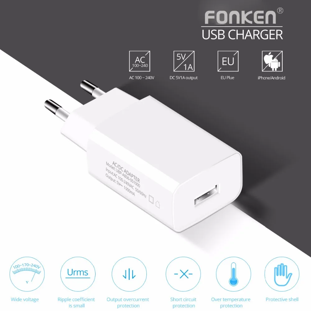 Универсальное USB зарядное устройство Fonken|Зарядные устройства для телефонов| |