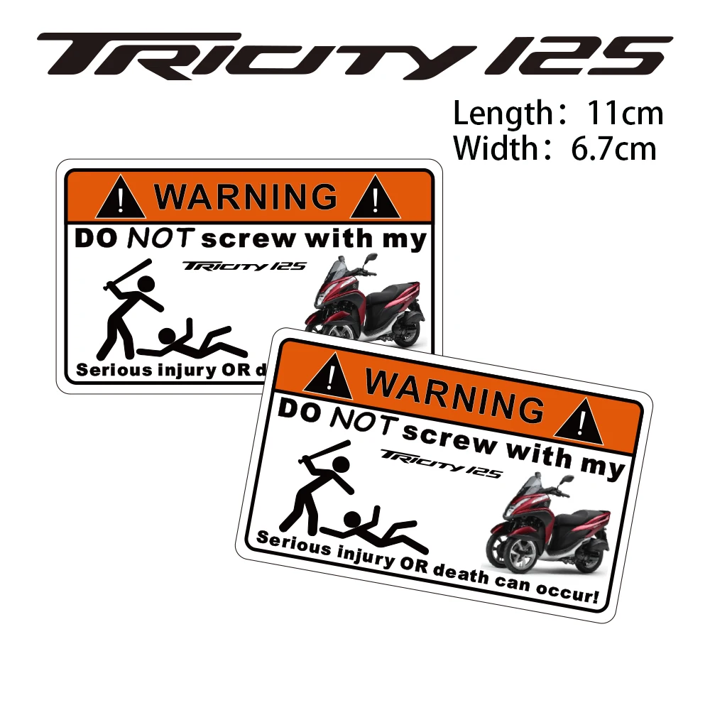 

KODASKIN 2 шт. не винтовая Предупреждающая Наклейка для Yamaha Tricity125